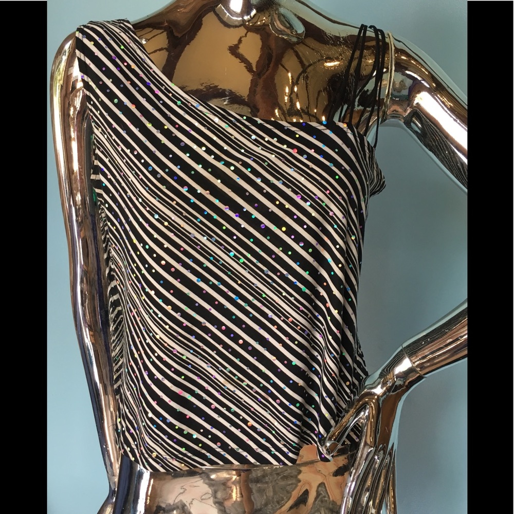 Sparkly asymmetrical top